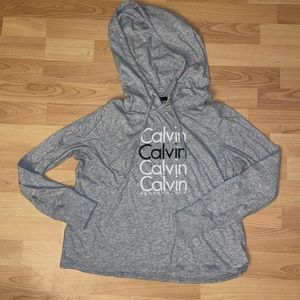 CLAVIN KLIEN PERFORMANCE D R Y  Logo long sleeve light weight hoodie !🩶⬇️